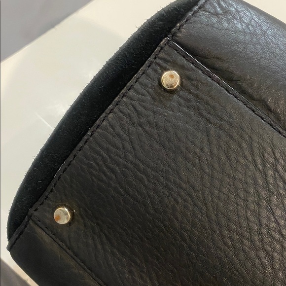 Kate Spade Magnolia Park Ollie Tote Black Leather Suede Large Work Bag - Picture 10 of 15